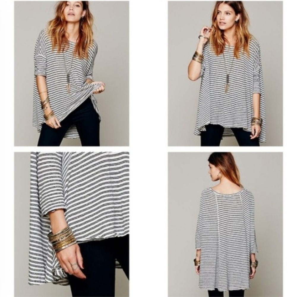 Free People "We the Free" Oversized Stripe Tunic